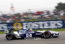 28.09.2002 Indianapolis, USA, F1 in Indianapolis, Samstag, Ralf Schumacher (BMW WilliamsF1, FW24, Nr. 05) auf der Strecke, 2002 SAP United States Grand Prix - (USGP, Formel 1, USA, Grand Prix, GP). c xpb.cc - weitere Bilder auf der Datenbank unter www.xpb.cc - Email: info@xpb.cc