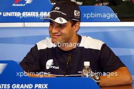 26.09.2002 Indianapolis, USA, F1 in Indianapolis, Donnerstag, FIA Pressekonferenz mit: Juan Pablo Montoya (BMW WilliamsF1), 2002 SAP United States Grand Prix - (USGP, Formel 1, USA, Grand Prix, GP). c xpb.cc - weitere Bilder auf der Datenbank unter www.xpb.cc - Email: info@xpb.cc