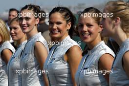 29.09.2002 Indianapolis, USA, F1 in Indianapolis, Sonntag 29.09.2002, Fahrerparade, Gridgirls, Feature, 2002 SAP United States Grand Prix - (USGP, Formel 1, USA, Grand Prix, GP). c xpb.cc - weitere Bilder auf der Datenbank unter www.xpb.cc - Email: info@xpb.cc