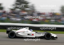 28.09.2002 Indianapolis, USA, F1 in Indianapolis, Samstag, Olivier Panis (BAR Honda, BAR004, Nr. 12) auf der Strecke, 2002 SAP United States Grand Prix - (USGP, Formel 1, USA, Grand Prix, GP). c xpb.cc - weitere Bilder auf der Datenbank unter www.xpb.cc - Email: info@xpb.cc