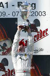 07.09.2003 Zeltweg, Österreich, Podium, Marcel Fässler (CHE), AMG-Mercedes, Portrait (1st) - DTM 2003 in Zeltweg, Grand-Prix-Kurs des A1-Ring, Österreich (Deutsche Tourenwagen Masters)  - Weitere Bilder auf www.xpb.cc, eMail: info@xpb.cc - Belegexemplare senden.  c Copyright: Kennzeichnung mit: Miltenburg / xpb.cc