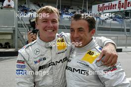 06.09.2003 Zeltweg, Österreich, One and two in the Top 10 Qualifying, Marcel Fässler (CHE), AMG-Mercedes, Portrait (1st, left), and Jean Alesi (FRA), AMG-Mercedes, Portrait (2nd, right) - DTM 2003 in Zeltweg, Grand-Prix-Kurs des A1-Ring, Österreich (Deutsche Tourenwagen Masters)  - Weitere Bilder auf www.xpb.cc, eMail: info@xpb.cc - Belegexemplare senden.  c Copyright: Kennzeichnung mit: Miltenburg / xpb.cc