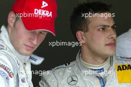 06.09.2003 Zeltweg, Österreich, Gary Paffett (GBR), Service 24h AMG-Mercedes, Portrait, with his teammate Stefan Mücke (GER), Service 24h AMG-Mercedes, Portrait - DTM 2003 in Zeltweg, Grand-Prix-Kurs des A1-Ring, Österreich (Deutsche Tourenwagen Masters)  - Weitere Bilder auf www.xpb.cc, eMail: info@xpb.cc - Belegexemplare senden.  c Copyright: Kennzeichnung mit: Miltenburg / xpb.cc