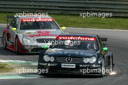 07.09.2003 Zeltweg, Österreich, Marcel Fässler (CHE), AMG-Mercedes, Mercedes-Benz CLK-DTM, leading for Bernd Schneider (GER), Vodafone AMG-Mercedes, Mercedes-Benz CLK-DTM - DTM 2003 in Zeltweg, Grand-Prix-Kurs des A1-Ring, Österreich (Deutsche Tourenwagen Masters)  - Weitere Bilder auf www.xpb.cc, eMail: info@xpb.cc - Belegexemplare senden.  c Copyright: Kennzeichnung mit: Miltenburg / xpb.cc