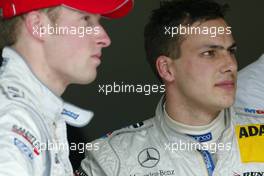 06.09.2003 Zeltweg, Österreich, Gary Paffett (GBR), Service 24h AMG-Mercedes, Portrait, with his teammate Stefan Mücke (GER), Service 24h AMG-Mercedes, Portrait - DTM 2003 in Zeltweg, Grand-Prix-Kurs des A1-Ring, Österreich (Deutsche Tourenwagen Masters)  - Weitere Bilder auf www.xpb.cc, eMail: info@xpb.cc - Belegexemplare senden.  c Copyright: Kennzeichnung mit: Miltenburg / xpb.cc