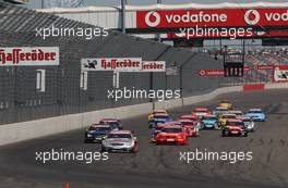 08.06.2003 Klettwitz, Deutschland, Start of the race, with Bernd Schneider (GER), Vodafone AMG-Mercedes, Mercedes-Benz CLK-DTM, leading the field to the first corner - DTM 2003 in Klettwitz, EuroSpeedway Lausitz, Lausitzring (Deutsche Tourenwagen Masters)  - Weitere Bilder auf www.xpb.cc, eMail: info@xpb.cc - Belegexemplare senden. c Copyright: Kennzeichnung mit: Miltenburg / xpb.cc