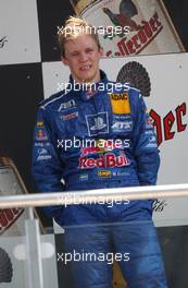 08.06.2003 Klettwitz, Deutschland, Podium, Mattias Ekström (SWE), PlayStation 2 Red Bull Abt-Audi, Portrait - DTM 2003 in Klettwitz, EuroSpeedway Lausitz, Lausitzring (Deutsche Tourenwagen Masters)  - Weitere Bilder auf www.xpb.cc, eMail: info@xpb.cc - Belegexemplare senden. c Copyright: Kennzeichnung mit: Miltenburg / xpb.cc