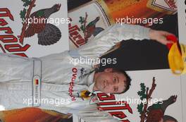 08.06.2003 Klettwitz, Deutschland, Podium, Bernd Schneider (GER), Vodafone AMG-Mercedes, Mercedes-Benz CLK-DTM (1st) - DTM 2003 in Klettwitz, EuroSpeedway Lausitz, Lausitzring (Deutsche Tourenwagen Masters)  - Weitere Bilder auf www.xpb.cc, eMail: info@xpb.cc - Belegexemplare senden. c Copyright: Kennzeichnung mit: Miltenburg / xpb.cc