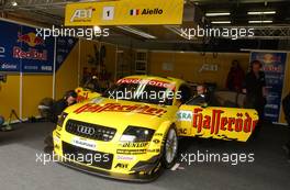 23.05.2003 Nürburg, Deutschland, The car of Laurent Aiello (FRA), Hasseröder Abt-Audi, Abt-Audi TT-R, in the pitbox - DTM 2003 in Nürburg, Grand-Prix-Kurs des Nürburgring (Deutsche Tourenwagen Masters)  - Weitere Bilder auf www.xpb.cc, eMail: info@xpb.cc - Belegexemplare senden. c Copyright: Kennzeichnung mit: Miltenburg / xpb.cc