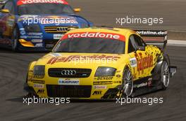 17.08.2003 Nürburg, Deutschland, Laurent Aiello (FRA), S line Audi Junior Team, Abt-Audi TT-R, leading in front of Mattias Ekström (SWE), PlayStation 2 Red Bull Abt-Audi, Abt-Audi TT-R - DTM 2003 in Nürburg, Grand-Prix-Kurs des Nürburgring (Deutsche Tourenwagen Masters)  - Weitere Bilder auf www.xpb.cc, eMail: info@xpb.cc - Belegexemplare senden. c Copyright: Kennzeichnung mit: Miltenburg / xpb.cc