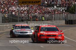 22.06.2003 Nürnberg, Deutschland, Peter Dumbreck (GBR), OPC Team Phoenix, Opel Astra V8 Coupé, in front of Bernd Schneider (GER), Vodafone AMG-Mercedes, Mercedes-Benz CLK-DTM - DTM 2003 in Nürnberg, Norisring (Deutsche Tourenwagen Masters)  - Weitere Bilder auf www.xpb.cc, eMail: info@xpb.cc - Belegexemplare senden. c Copyright: Kennzeichnung mit: Miltenburg / xpb.cc