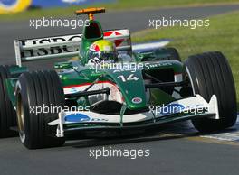 07.03.2003 Melbourne, Australien, MEL, Formel1, Freitag, 2tes freise Training (11-12am),  Mark Webber (AUS, 14), Jaguar Racing, R4, auf der Strecke (Track) - Albert Park Circuit, (Fosters Australian Grand Prix 2003, Victoria, Australia, Formel 1, F1)  c Copyright: Photos mit - xpb.cc - kennzeichnen, weitere Bilder auf www.xpb.cc, eMail: info@xpb.cc - Belegexemplare senden.