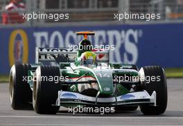 07.03.2003 Melbourne, Australien, MEL, Formel1, Freitag, 1tes freise Training (8.30-10.30am),  Mark Webber (AUS, 14), Jaguar Racing, R4, auf der Strecke (Track) - Albert Park Circuit, (Fosters Australian Grand Prix 2003, Victoria, Australia, Formel 1, F1)  c Copyright: Photos mit - xpb.cc - kennzeichnen, weitere Bilder auf www.xpb.cc, eMail: info@xpb.cc - Belegexemplare senden.