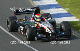 07.03.2003 Melbourne, Australien, MEL, Formel1, Freitag, 2tes freise Training (11-12am),  Justin Wilson (GB, 18), Minardi Cosworth, PS03, auf der Strecke (Track) - Albert Park Circuit, (Fosters Australian Grand Prix 2003, Victoria, Australia, Formel 1, F1)  c Copyright: Photos mit - xpb.cc - kennzeichnen, weitere Bilder auf www.xpb.cc, eMail: info@xpb.cc - Belegexemplare senden.