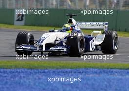 07.03.2003 Melbourne, Australien, MEL, Formel1, Freitag, 2tes freies Training (11-12am),  Ralf Schumacher (D, 04), BMW WilliamsF1 Team, FW25, auf der Strecke (Track) - Albert Park Circuit, (Fosters Australian Grand Prix 2003, Victoria, Australia, Formel 1, F1)  c Copyright: Photos mit - xpb.cc - kennzeichnen, weitere Bilder auf www.xpb.cc, eMail: info@xpb.cc - Belegexemplare senden.