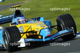 07.03.2003 Melbourne, Australien, MEL, Formel1, Freitag, 2tes freise Training (11-12am),  Jarno Trulli (I, 07), Mild Seven Renault F1 Team, R203, auf der Strecke (Track) - Albert Park Circuit, (Fosters Australian Grand Prix 2003, Victoria, Australia, Formel 1, F1)  c Copyright: Photos mit - xpb.cc - kennzeichnen, weitere Bilder auf www.xpb.cc, eMail: info@xpb.cc - Belegexemplare senden.