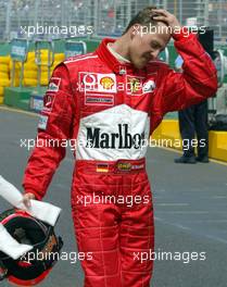 07.03.2003 Melbourne, Australien, MEL, Formel1, Freitag, 1tes Qualifying (1-2pm),  Michael Schumacher (D, 01), Scuderia Ferrari Marlboro, Portrait - Albert Park Circuit, (Fosters Australian Grand Prix 2003, Victoria, Australia, Formel 1, F1)  c Copyright: Photos mit - xpb.cc - kennzeichnen, weitere Bilder auf www.xpb.cc, eMail: info@xpb.cc - Belegexemplare senden.