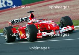 08.03.2003 Melbourne, Australien, MEL, Formel1, Samstag, Training, Rubens Barrichello (BR, 02), Scuderia Ferrari Marlboro, F2002, auf der Strecke (Track)  - Albert Park Circuit, (Fosters Australian Grand Prix 2003, Victoria, Australia, Formel 1, F1)  c Copyright: Photos mit - xpb.cc - kennzeichnen, weitere Bilder auf www.xpb.cc, eMail: info@xpb.cc - Belegexemplare senden.