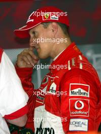 17.05.2003 Spielberg, Österreich, AT, Formel1, Samstag, Michael Schumacher (D, 01, F2003-GA), Scuderia Ferrari Marlboro, in der Box (Pit) - Formel 1 Grand Prix (GP) von Austria 2003 auf dem A1 Ring, Oesterreich, Zeltweg, Spielberg, Austria - Weitere Bilder auf www.xpb.cc, eMail: info@xpb.cc - Belegexemplare senden. Abdruck ist honorarpflichtig. c Copyrightnachweis: xpb.cc