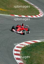 02.05.2003 Granollers, Spanien, BCN, Formel1, Freitag, Michael Schumacher (D, 01), Scuderia Ferrari Marlboro, F2003-GA, auf der Strecke (Track) - (Barcelona, Spanien, Spain, Circuit de Catalunya, Grand Prix of Spain 2003, Formel 1, F1)  - Weitere Bilder auf www.xpb.cc, eMail: info@xpb.cc - Belegexemplare senden. Abdruck ist honorarpflichtig. c Copyrightnachweis: xpb.cc