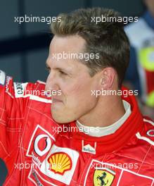 03.05.2003 Granollers, Spanien, BCN, Formel1, Samstag, Qualifying, Michael Schumacher (D, 01), Scuderia Ferrari Marlboro, Portrait - (Barcelona, Spanien, Spain, Circuit de Catalunya, Grand Prix of Spain 2003, Formel 1, F1)  - Weitere Bilder auf www.xpb.cc, eMail: info@xpb.cc - Belegexemplare senden. Abdruck ist honorarpflichtig. c Copyrightnachweis: xpb.cc