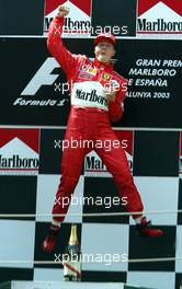 04.05.2003 Granollers, Spanien, BCN, Formel1, Sonntag, Podium, GP von Spanien, Michael Schumacher (D, Ferrari) - (Barcelona, Spanien, Spain, Circuit de Catalunya, Grand Prix of Spain 2003, Formel 1, F1)  - Weitere Bilder auf www.xpb.cc, eMail: info@xpb.cc - Belegexemplare senden. Abdruck ist honorarpflichtig. c Copyrightnachweis: xpb.cc