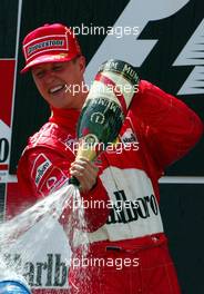 04.05.2003 Granollers, Spanien, BCN, Formel1, Sonntag, Podium, GP von Spanien, Michael Schumacher (D, Ferrari) - (Barcelona, Spanien, Spain, Circuit de Catalunya, Grand Prix of Spain 2003, Formel 1, F1)  - Weitere Bilder auf www.xpb.cc, eMail: info@xpb.cc - Belegexemplare senden. Abdruck ist honorarpflichtig. c Copyrightnachweis: xpb.cc