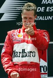 04.05.2003 Granollers, Spanien, BCN, Formel1, Sonntag, Podium, GP von Spanien, Michael Schumacher (D, Ferrari) - (Barcelona, Spanien, Spain, Circuit de Catalunya, Grand Prix of Spain 2003, Formel 1, F1)  - Weitere Bilder auf www.xpb.cc, eMail: info@xpb.cc - Belegexemplare senden. Abdruck ist honorarpflichtig. c Copyrightnachweis: xpb.cc