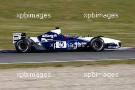 15.01.2003 Barcelona, Spanien, BCN, Formel1 Tests, hier: Juan-Pablo Montoya (Juan Pablo, CO, 03), BMW WilliamsF1 Team - Circuit de Catalunia in Granollers bei Barcelona (Januar, Testfahrten, Spain, Formel 1, F1, 2003)  c Copyright: Photos mit - xpb.cc - kennzeichnen, weitere Bilder auf der Bilddatenbank