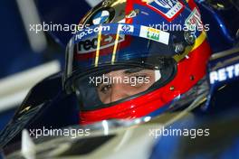 14.01.2003 Barcelona, Spanien, BCN, Formel1 Tests, Dienstag, hier: Juan-Pablo Montoya (Juan Pablo, CO, 03), BMW WilliamsF1 Team, Portrait - Circuit de Catalunia in Granollers bei Barcelona (Januar, Testfahrten, Spain, Formel 1, F1, 2003)  c Copyright: Photos mit - xpb.cc - kennzeichnen, weitere Bilder auf der Bilddatenbank