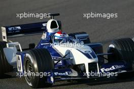 14.01.2003 Barcelona, Spanien, BCN, Formel1 Tests, Dienstag, hier: Testfahrer Marc Gene (BMW WilliamsF1) auf dem Track - Circuit de Catalunia in Granollers bei Barcelona (Januar, Testfahrten, Spain, Formel 1, F1, 2003)  c Copyright: Photos mit - xpb.cc - kennzeichnen, weitere Bilder auf der Bilddatenbank