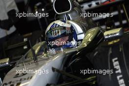 14.01.2003 Barcelona, Spanien, BCN, Formel1 Tests, Dienstag, hier: David Coulthard (GB, 05), West McLaren Mercedes, in der Box - Circuit de Catalunia in Granollers bei Barcelona (Januar, Testfahrten, Spain, Formel 1, F1, 2003)  c Copyright: Photos mit - xpb.cc - kennzeichnen, weitere Bilder auf der Bilddatenbank