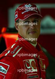 04.04.2003 SAO PAULO, BRASILIEN, BR, FORMEL1, FREITAG, MICHAEL SCHUMACHER (D, FERRARI), PORTRAIT - AUTODROMO JOSE CARLOS PACE, INTERLAGOS (2003 GRAND PRIX OF BRAZIL, FORMEL 1, F1).  c COPYRIGHT: PHOTOS MIT - XPB.CC - KENNZEICHNEN, WEITERE BILDER AUF WWW.XPB.CC, EMAIL: INFO@XPB.CC - BELEGEXEMPLARE SENDEN.