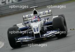 13.06.2003 Montreal, Kanada, CAN, Formel1, Freitag, Juan-Pablo Montoya (Juan Pablo, CO, 03), BMW WilliamsF1 Team, FW25, auf der Strecke (Track) - Formel 1 Grand Prix (GP) von Kanada 2003 auf dem Circuit Gilles Villeneuve, Ile Notre-Dame, Canada, Quebec, F1 - Weitere Bilder auf www.xpb.cc, eMail: info@xpb.cc - Belegexemplare senden. Abdruck ist honorarpflichtig. c Copyrightnachweis: xpb.cc