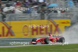 13.06.2003 Montreal, Kanada, CAN, Formel1, Freitag, Rubens Barrichello (BR, 02), Scuderia Ferrari Marlboro, F2003-GA, auf der Strecke (Track) - Formel 1 Grand Prix (GP) von Kanada 2003 auf dem Circuit Gilles Villeneuve, Ile Notre-Dame, Canada, Quebec, F1 - Weitere Bilder auf www.xpb.cc, eMail: info@xpb.cc - Belegexemplare senden. Abdruck ist honorarpflichtig. c Copyrightnachweis: xpb.cc