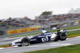 14.06.2003 Montreal, Kanada, CAN, Formel1, Samstag, Juan-Pablo Montoya (Juan Pablo, CO, 03), BMW WilliamsF1 Team, FW25, auf der Strecke (Track) - Formel 1 Grand Prix (GP) von Kanada 2003 auf dem Circuit Gilles Villeneuve, Ile Notre-Dame, Canada, Quebec, F1 - Weitere Bilder auf www.xpb.cc, eMail: info@xpb.cc - Belegexemplare senden. Abdruck ist honorarpflichtig. c Copyrightnachweis: xpb.cc