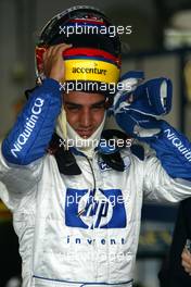 14.06.2003 Montreal, Kanada, CAN, Formel1, Samstag, Qualyfying, Juan-Pablo Montoya (Juan Pablo, CO, 03), BMW WilliamsF1 Team, Portrait - Formel 1 Grand Prix (GP) von Kanada 2003 auf dem Circuit Gilles Villeneuve, Ile Notre-Dame, Canada, Quebec, F1 - Weitere Bilder auf www.xpb.cc, eMail: info@xpb.cc - Belegexemplare senden. Abdruck ist honorarpflichtig. c Copyrightnachweis: xpb.cc