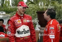 15.06.2003 Montreal, Kanada, CAN, Formel1, Sonntag, Michael Schumacher (D, 01), Scuderia Ferrari Marlboro, und Jean Todt (Ferrari, Teamchef, General Manager, GES), Portrait - Formel 1 Grand Prix (GP) von Kanada 2003 auf dem Circuit Gilles Villeneuve, Ile Notre-Dame, Canada, Quebec, F1 - Weitere Bilder auf www.xpb.cc, eMail: info@xpb.cc - Belegexemplare senden. Abdruck ist honorarpflichtig. c Copyrightnachweis: photo4 / xpb.cc - LEGAL NOTICE: THIS PICTURE IS NOT FOR ITALY PRINT USE, KEINE PRINT BILDNUTZUNG IN ITALIEN!
