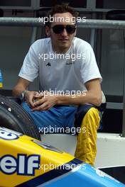 04.07.2003 Magny - Cours, Frankreich, F1, Freitag, der junge französische Testfahrer Franck Montagny (F) testet für das Renault F1 Team - Magny - Cours, Circuit de Nevers, Formel 1 Grand Prix (GP) von Frankreich 2003, France, Nevers - Alle Bilder auf www.xpb.cc, eMail: info@xpb.cc - Abdruck ist honorarpflichtig. c Copyrightnachweis: xpb.cc