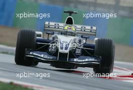 04.07.2003 Magny - Cours, Frankreich, F1, Freitag, Ralf Schumacher (D, 04), BMW WilliamsF1 Team, FW25, auf der Strecke (Track) neue letzte Kurve  - Magny - Cours, Circuit de Nevers, Formel 1 Grand Prix (GP) von Frankreich 2003, France, Nevers - Alle Bilder auf www.xpb.cc, eMail: info@xpb.cc - Abdruck ist honorarpflichtig. c Copyrightnachweis: xpb.cc