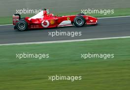 05.07.2003 Magny - Cours, Frankreich, F1, Samstag, Michael Schumacher (D, 01), Scuderia Ferrari Marlboro, F2003-GA, auf der Strecke (Track) - Magny - Cours, Circuit de Nevers, Formel 1 Grand Prix (GP) von Frankreich 2003, France, Nevers - Alle Bilder auf www.xpb.cc, eMail: info@xpb.cc - Abdruck ist honorarpflichtig. c Copyrightnachweis: xpb.cc