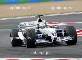 06.07.2003 Magny - Cours, Frankreich, F1, Sonntag, Rennen (Aktion), GP von Frankreich, Ralf Schumacher (D, 04), BMW WilliamsF1 Team, FW25, auf der Strecke (Track) - Magny - Cours, Circuit de Nevers, Formel 1 Grand Prix (GP) von Frankreich 2003, France, Nevers - Alle Bilder auf www.xpb.cc, eMail: info@xpb.cc - Abdruck ist honorarpflichtig. c Copyrightnachweis: xpb.cc