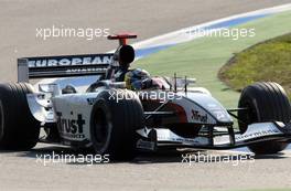 01.08.2003 Mannheim, Deutschland, F1 am Hockenheimring, Training, Nicolas Kiesa (DK, 18), Minardi Cosworth, PS03, auf der Strecke (Track) - Freitag, Formel 1 Grand Prix (GP), Großer Preis von Deutschland 2003 (Länge 4.574m, Baden Württemberg) - Alle Bilder auf www.xpb.cc, eMail: info@xpb.cc - Abdruck ist honorarpflichtig. c Copyrightnachweis: xpb.cc