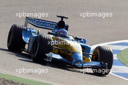 01.08.2003 Mannheim, Deutschland, F1 am Hockenheimring, Training, Fernando Alonso (E, 08), Mild Seven Renault F1 Team, R23, auf der Strecke (Track) - Freitag, Formel 1 Grand Prix (GP), Großer Preis von Deutschland 2003 (Länge 4.574m, Baden Württemberg) - Alle Bilder auf www.xpb.cc, eMail: info@xpb.cc - Abdruck ist honorarpflichtig. c Copyrightnachweis: xpb.cc