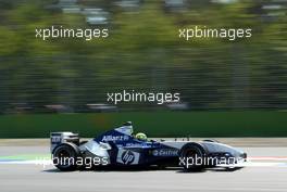 01.08.2003 Mannheim, Deutschland, F1 am Hockenheimring, Ralf Schumacher (D, 04), BMW WilliamsF1 Team, FW25, auf der Strecke (Track) - Freitag, Formel 1 Grand Prix (GP), Großer Preis von Deutschland 2003 (Länge 4.574m, Baden Württemberg) - Alle Bilder auf www.xpb.cc, eMail: info@xpb.cc - Abdruck ist honorarpflichtig. c Copyrightnachweis: xpb.cc