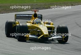 02.08.2003 Hockenheim, Deutschland, F1 am Hockenheimring, Giancarlo Fisichella (I, 11), Jordan Ford, EJ13, auf der Strecke (Track) - Samstag, Formel 1 Grand Prix (GP), Großer Preis von Deutschland 2003 (Länge 4.574m, Baden Württemberg) - Alle Bilder auf www.xpb.cc, eMail: info@xpb.cc - Abdruck ist honorarpflichtig. c Copyrightnachweis: xpb.cc