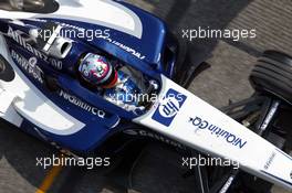 18.04.2003 Imola, San Marino, SM, Formel1, Freitag, Juan-Pablo Montoya (Juan Pablo, CO, 03), BMW WilliamsF1 Team, FW25, auf der Strecke (Track) - (Imola, Autodromo Enzo e Dino Ferrari, 4,933 km - Grand Prix of San Marino 2003, Formel 1, F1)  - Weitere Bilder auf www.xpb.cc, eMail: info@xpb.cc - Belegexemplare senden. Abdruck ist honorarpflichtig. c Copyrightnachweis: xpb.cc