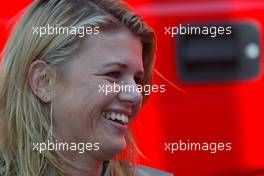 18.04.2003 Imola, San Marino, SM, Formel1, Freitag, Corinna Schumacher im Paddock Bereich, Portrait - (Corina, Imola, Autodromo Enzo e Dino Ferrari, 4,933 km - Grand Prix of San Marino 2003, Formel 1, F1)  - Weitere Bilder auf www.xpb.cc, eMail: info@xpb.cc - Belegexemplare senden. Abdruck ist honorarpflichtig. c Copyrightnachweis: xpb.cc