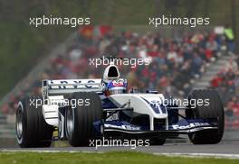 19.04.2003 Imola, San Marino, SM, Formel1, Samstag, Qualifying, Juan-Pablo Montoya (Juan Pablo, CO, 03), BMW WilliamsF1 Team, FW25, auf der Strecke (Track) - (Imola, Autodromo Enzo e Dino Ferrari, 4,933 km - Grand Prix of San Marino 2003, Formel 1, F1)  - Weitere Bilder auf www.xpb.cc, eMail: info@xpb.cc - Belegexemplare senden. Abdruck ist honorarpflichtig. c Copyrightnachweis: xpb.cc