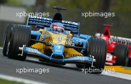 19.04.2003 Imola, San Marino, SM, Formel1, Samstag, Qualifying, Fernando Alonso (E, 08), Renault F1 Team - (Imola, Autodromo Enzo e Dino Ferrari, 4,933 km - Grand Prix of San Marino 2003, Formel 1, F1)  - Weitere Bilder auf www.xpb.cc, eMail: info@xpb.cc - Belegexemplare senden. Abdruck ist honorarpflichtig. c Copyrightnachweis: xpb.cc